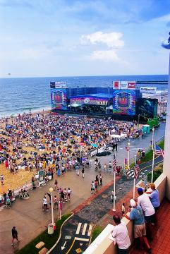 View of the 5th Street Stage photo credit" Virginia Beach Convention and Visitors Bureau